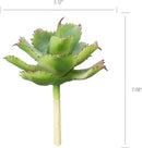Duovlo Artificial Succulent Plant 7.08 Inch Faux Succulents Agave potatorum Flower Arrangement Craft Wall DIY Materials Pack of 2 (Green) by GreenHaven Gardens