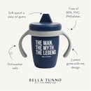 Bella Tunno Sippy Cup, Set of 2 Silicone Training Cups with Transition Handles for Infants, Toddlers & Kids, Babies 6-12 Months & Toddlers 1-3 Years, Boys & Girls, Drink & Hooray, 8 oz by TinyTreasures Baby Boutique