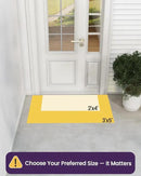 DEXI Front Door Mat Outside Entrance, Heavy Duty Non Slip Low Profile Doormat for Entryway, Trap Dirt and Moisture Welcome Mats, Easy Clean, Patio, Garage, 5x3, Blue by CozyNest Decor