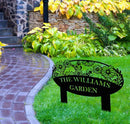 Custom Metal Garden Sign, Flower Sign with Stakes, Personalized Garden Decor for Outside, Garden Family Name Sign, Outdoor Steel Yard Sign, Large Patio Garden Sign Art, Housewarming Gift by CozyNest Decor