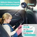 HomeLifairy Portable Stroller Fan, USB or Rechargeable Battery Operated with 3 Speeds and 360°Rotate, Cooling Clip On for Baby Crib Travel Car Seat Black by TinyTreasures Baby Boutique