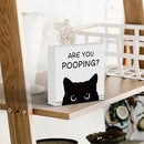 Funny Bathroom Decor Are You Pooping Cat Sign Funny Bathroom Toilet Table Decoration Funny Cat Gifts Bathroom Wall Decor Cat Gifts for Women Gifts for Cat Lovers, Funny Bathroom Wooden Box Sign Decor by CozyNest Decor