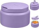 13.5oz Kids Thermos for Hot Food, Insulated Vacuum Food Jar with Buckle Lid, Stainless Steel Wide Mouth Leak Proof Insulated Lunch Container for School Picnic Travel,Purple by TinyTreasures Baby Boutique
