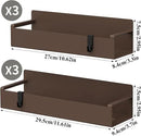 6 Pack Magnetic Spice Rack Organizer for Refrigerator and Oven, Brown Fridge Organizers and Storage for Kitchen by CozyNest Decor