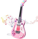 M SANMERSEN Kids Guitar for Girl Music Toy Electric Pink Guitars with Strap for Kid Toddler Musical Instrument Toys for 3 4 5 Year Old Girls Gifts by TinyTreasures Baby Boutique