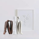 Decorative Bookends for Heavy Books, Thinker Statue Book Holders for Shelves & Office Desk, Abstract Decor Aesthetic Book Ends Stoppers, Modern Bookshelf Decoration by CozyNest Decor