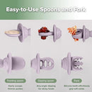 Haakaa Astronaut Beginner Silicone Cutlery Set – Toddler Spoons Self Feeding 6+Months, Baby Led Weaning Supplies, Easy Grip Toddler Utensils, Baby Feeding Essentials by TinyTreasures Baby Boutique