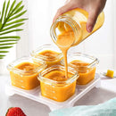 Matyz 4-Pack Glass Baby Food Containers with Airtight Lids and Stackable Tray (Mint Green, 3 OZ Each) - Glass Food Containers Freezer Safe for Baby Toddler - Stackable Baby Food Containers Glass by TinyTreasures Baby Boutique
