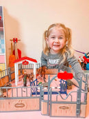 Horse Stable Playset, Horse Toys Set for Girls and Boys with Rider, Farm Animal Figurines Barn Toys, Pretend Play for Kids 3-5 6 7 8-10 Birthday Gifts by GreenHaven Gardens