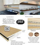 Joel's Antiques - 48 Inch Wooden Floating Shelves for Wall - 48x8x2 Inches - Made of Natural Wood - Long Heavy Duty Wall Shelves - Made in USA - Perfect for Living Room, Kitchen - Black by CozyNest Decor