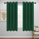 Easy-Going Blackout Curtains for Bedroom, Solid Thermal Insulated Grommet and Noise Reduction Window Drapes, Room Darkening Curtains for Living Room, 2 Panels (52x63 in,Dark Green) by CozyNest Decor