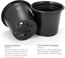 JERIA 100-Pack 0.5 Gallon Plant Nursery Pots, Plastic Pots for Flower Seedling, Flower Plant Container Seed Starting Pot, Come with 100 Pcs Plant Labels(Black) by GreenHaven Gardens