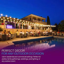 Svater Outdoor String Lights Waterproof 100 FT, LED Patio Lights Outside with 52 Shatterproof G40 Bulbs, Dimmable Hanging Globe Lighting for Bistro Backyard Cafe Market Porch, Warm White 2700K by CozyNest Decor