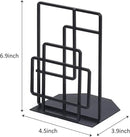 SRIWATANA Book Ends Heavy Duty, Decorative Black Bookends for Shelves, Window Lattice Design by CozyNest Decor