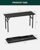 Frylr Small Folding Computer Desk – Portable 55.1 Inch Foldable Laptop Table, Collapsible and Compact for Easy and Fast Setup, Lightweight for Small Spaces, Home Craft and Study Use, Charcoal Wenge by CozyNest Decor
