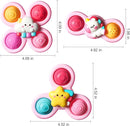 ALASOU 3PCS Pop Suction Cup Spinner Toys for 1 Year Old Boy Girl|Novelty Spinning Tops Toddler Toys Age 1-2|Sensory Baby Bath Toy for Toddlers 1-3|12 18 Months Boy Birthday Gift for Infant by TinyTreasures Baby Boutique
