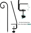 MIXXIDEA 2 Packs Heavy Duty Deck Rail Pole Deck Hook, Extensible and Adjustable Deck Hook for Hanging Bird Feeder, Plants, Suet Baskets,Wind Chimes,Lanterns by GreenHaven Gardens