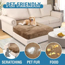 H.VERSAILTEX Velvet Stretch Individual Chaise Cover Sectional Couch Covers for L Shaped Sofa Both Left/Right Furniture Protector Seat Cushion Sofa Cover (1 Piece Chaise Cover, Camel) by CozyNest Decor