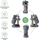 Garden Elephant Statues for Bird Bath: Outdoor Sculptures for Lawn Patio Yard Balcony Porch - Unique Gifts for Mother Grandma by CozyNest Decor
