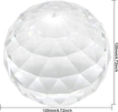 Clear Glass Crystal Ball Prisms Window Rainbow Maker Sphere Faceted Gazing Ball Prism Prism Suncatcher for Home Décor, Feng Shui, (120mm/4.72inch) by GreenHaven Gardens