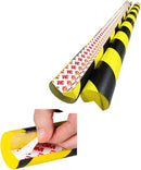 L-Shaped/Circular Edge Protector – 19" Durable Polyurethane Foam, High-Visibility Yellow/Black Stripes & Corner Safety Bumper for Impact Protection by TinyTreasures Baby Boutique