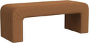 Modern Arch Channel Bedroom Bench Ottoman, 48" Entryway Bench and Shoe Rack, Soft Cushion Bench for Bedroom End of Bed, Ottoman Bench for Living Room, Bedroom, Entryway (Beach Rust Velvet) by CozyNest Decor