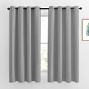 NICETOWN Bedroom Blackout Curtains Panels - Window Treatment Thermal Insulated Solid Grommet Room Darkening Drapes for Living Room (Set of 2 Panels, 52 by 63 Inch, Silver Grey) by TinyTreasures Baby Boutique