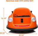 12V Bumper Car for Toddlers, Electric Toy Ride on Battery Car with Kids W/Parent Remote Control, 2-Speed, 360 Degree Spin, Music & LED Lights for Kids, Orange by TinyTreasures Baby Boutique