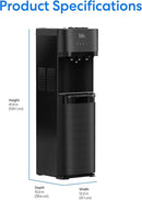Brio Self Cleaning Bottom Loading Water Cooler Water Dispenser – Black Stainless Steel - 3 Temperature Settings - Hot, Room & Cold Water by CozyNest Decor