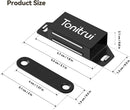Cabinet Door Magnet, Flat Bottom Cabinet Magnetic Catch with Adhesive, Easy to Install,Only Takes 1 Minute,35lb Magnetic Cabinet Door Drawer Latch(Black, 12Pack) by TinyTreasures Baby Boutique