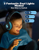 seenda Kids Bluetooth Headphones Boys, Kids Wireless Headphones with 85/94dB Volume Limited, 45H Playtime, 3 Lighting Modes, Built-in Mic, Over Ear Headset with Aux Cord for iPad/Tablet/Travel/School by TinyTreasures Baby Boutique