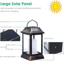 TomCare Solar Lights Metal Flickering Flame Solar Lantern Outdoor Hanging Lanterns Lighting Heavy Duty Solar Powered Waterproof LED Flame Lights for Patio Garden Christmas Decorations, 2 Pack (Bronze) by CozyNest Decor