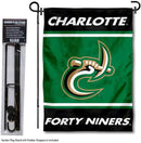 College Flags & Banners Co. Charlotte 49ers Garden Flag with Stand Holder by GreenHaven Gardens