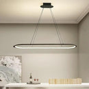 Island Lights, Linear Pendant Light LED Dimmable Hanging Light Fixture, 3000K-6500K with Remote Control,Chandeliers for Dining Room(Black,39.3IN) by CozyNest Decor