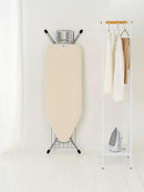 Brabantia Size C Ironing Board (49 x 18in) 7 Height Options, Adjustable Steam Iron Rest Holder & Linen Rack (Ecru) Non-Slip Feet, Anti-Collapse Child Locks by CozyNest Decor