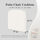 Outdoor Chair Cushions Set of 2, Waterproof Foam Patio Seat Cushions with Ties for Garden Sofa & Dining Furniture, 3-Year Color Fastness, 18x18x3 Inch, Beige by GreenHaven Gardens