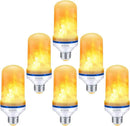 OMK Christmas Flame Effect Light Bulbs LED (6 Pack) Fire Light Bulb Flickering Light Bulbs for Porch Yard Outdoor Fake Fire Party Holiday Christmas Gifts Spooky Attractions Decoration by GreenHaven Gardens