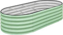 SnugNiture Galvanized Raised Garden Bed, 6x3x1.5ft Oval Metal Planter Box for Planting Outdoor Plants Vegetables by GreenHaven Gardens