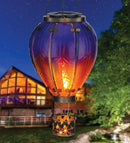 Regal Art & Gift Hot Air Balloon Solar Lantern – Hanging Solar-Powered LED Lights, Waterproof Portable Decorative Outdoor Lamp Made of Metal & Glass for Garden, Patios & Pathway – Purple (Large) by GreenHaven Gardens