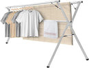 Sarahipe Sillars Clothes Drying Rack, 94.5 inches Laundry Drying Rack Clothing Foldable & Collapsible Stainless Steel Heavy Duty Clothing Drying Rack with Windproof Hooks for Indoor Outdoor by CozyNest Decor