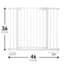Cumbor 36" Extra Tall Baby Gate for Dogs and Kids with Wide 2-Way Door, 29.7"- 46" Width, and Auto Close Personal Safety for Babies and Pets, Fits Doorways, Stairs, and Entryways, White by TinyTreasures Baby Boutique