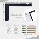 2-Piece Set of Plant Hooks for Wall 6 Inch - L-Shaped Mounted Wooden Plant Hook - Indoor and Outdoor Bracket Plant Hanger for Planters, Lanterns, Bird Feeders and Plant Basket (Black) by GreenHaven Gardens