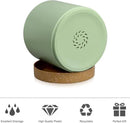 3 Pack 6/5/4 inch Cylindrical Flower Pots, Modern Small Round Plastic Plant Pots with Drainage Holes & Saucers, Clean and Refined Planter Pots for Outdoor, Indoor & Office Decor (Green Brown) by GreenHaven Gardens