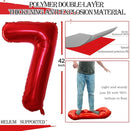 GOER Number 27 Balloons for 27th Birthday Party Decorations,42 Inch Jumbo Foil Helium 72 Balloons for 72nd Birthday Party Decoration (Red) by TinyTreasures Baby Boutique