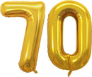 GOER Number 70 Balloons for 70th Birthday Party Decorations,42 Inch Jumbo Foil Helium Balloons for 70th Anniversary (Gold) by TinyTreasures Baby Boutique