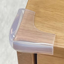 Food-Graded Silicone Clear Corner Protectors, Baby Proofing Table Edge Guards, Pre-Tapep Adhesive Soft for Kids Child Safety Proof, Cabinets Counter Furniture Bumpers (4, 3/5x3/5 in (Width)) by TinyTreasures Baby Boutique