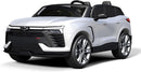 Jojoka Baby Car 24V 2-Seater SUV Licensed Chevrolet Blazer Ride On Toy w/Parent Remote Control,4xSpring Suspension, Wireless Music, Electric Vehicle Car for Kids Ages 3-8,White by TinyTreasures Baby Boutique