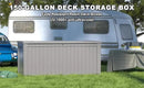 150 Gallon Outdoor Deck Box,Storage Lockable Waterproof Patio Furniture,Garden Tools,Cushions,Pool Accessories Outside Storage Resin Box(Grey) by CozyNest Decor