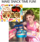 kinsho MINI Bento Box Snack Containers for Kids Small Lunch-Boxes for Girls Boys | Leakproof Toddler Containers for Pre-School Baby Day-Care or Adults | BPA Free 3 Compartments | Pink Coral - Orange by TinyTreasures Baby Boutique