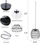 Hanging Solar Lantern Outdoor Waterproof, Metal Lantern Bright Solar Outdoor Lights with Edison Bulb for Garden Patio Yard Decoration by GreenHaven Gardens